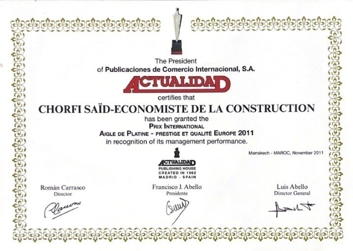 Prix & Certificat